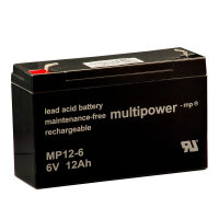 MULTIPOWER Standardtyp MP12-6 6V 12Ah AGM...