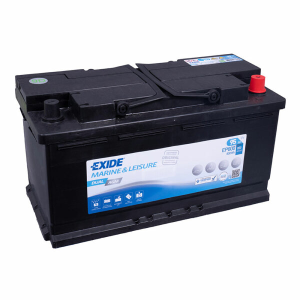 EXIDE Dual AGM EP800 12V 95Ah AGM Start- und Versorgungsbatterie
